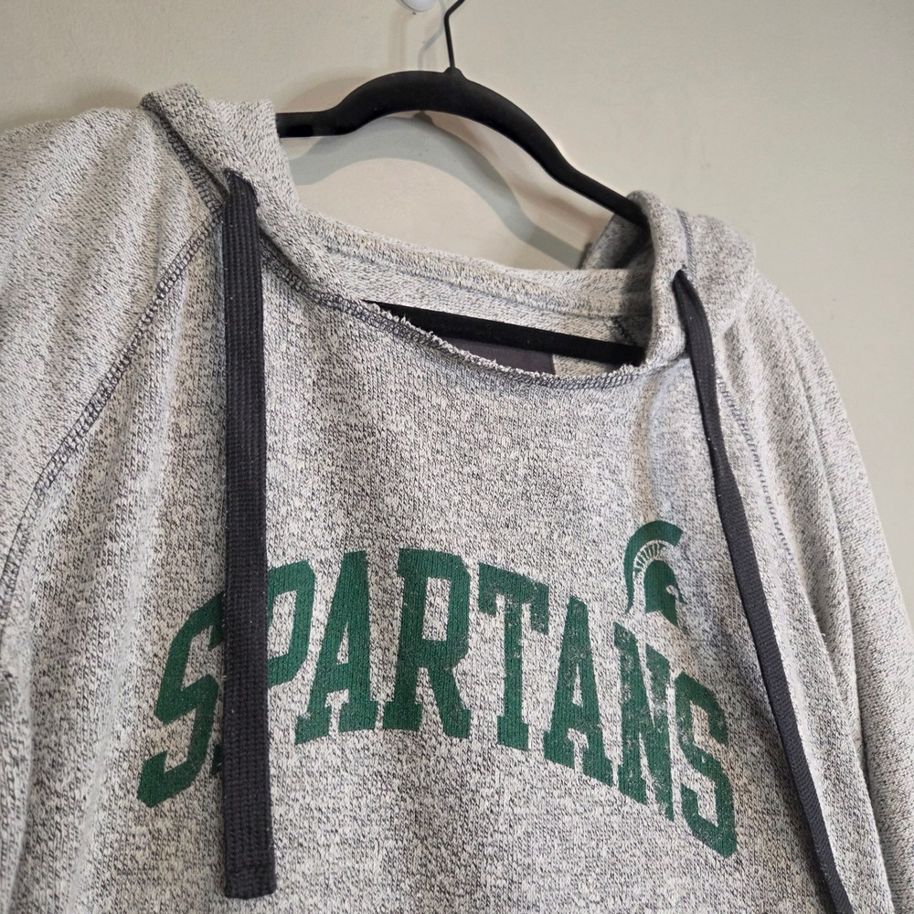 Camp David Michigan State Spartans NCAA Hoodie Sweatshirt Womens L Gray Marled